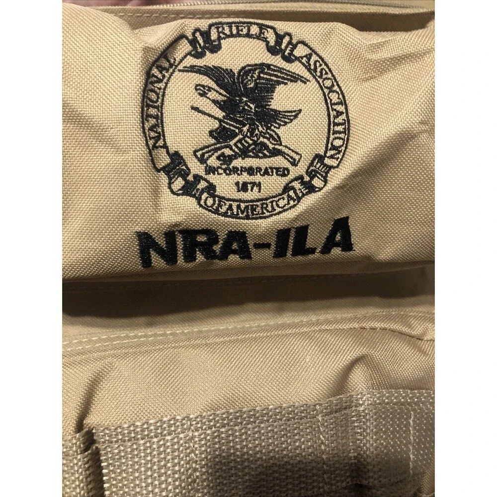 NRA-ILA Logo Tactical Canvas Backpack Military Tan/Kahki N New